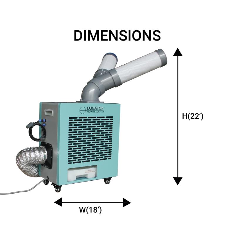 CLIMATISEUR + CHAUFFAGE + VENTILATEUR 3-en-1 Equator 10 000 BTU pour intérieur et extérieur 110 V