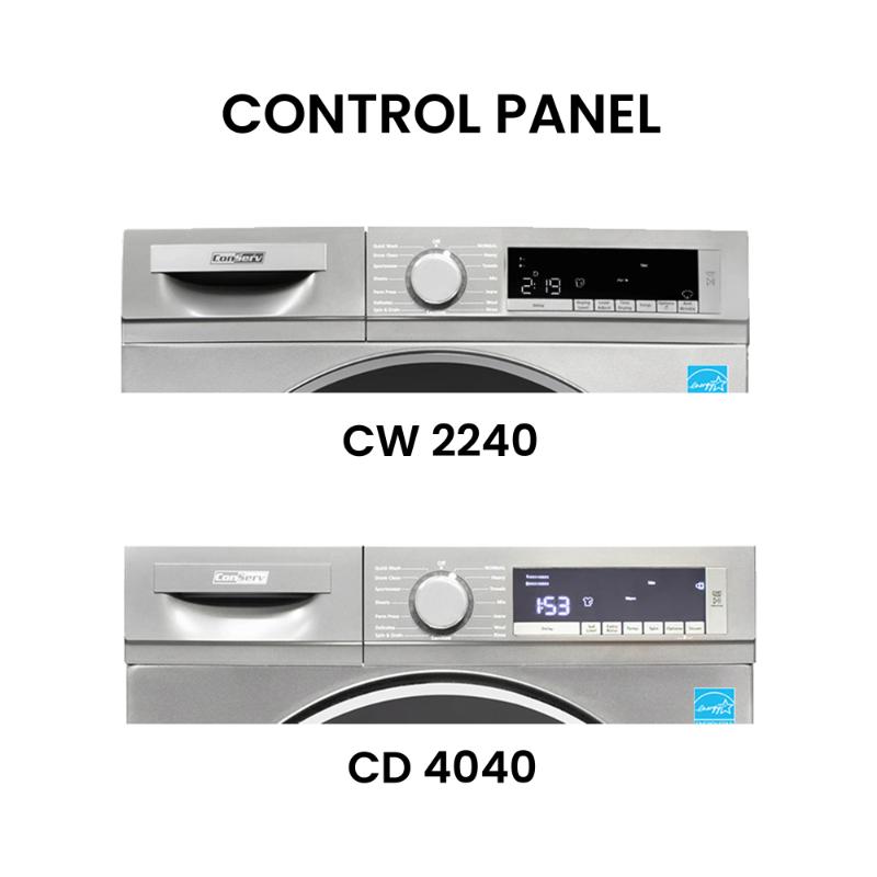 Lavadora Conserv Luxe de 2.2 pies cúbicos 110V + Secadora de condensación de 4 pies cúbicos 220V, garantía de 2 años