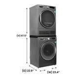 Lavadora Conserv Luxe de 2.2 pies cúbicos 110V + Secadora de condensación de 4 pies cúbicos 220V, garantía de 2 años