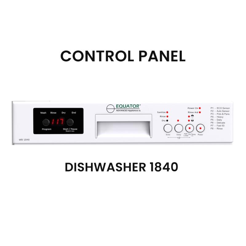 18 in Dishwasher 10 place QUIET 110V E-Star ADA+3/4 HP Garbage Disposer -- White