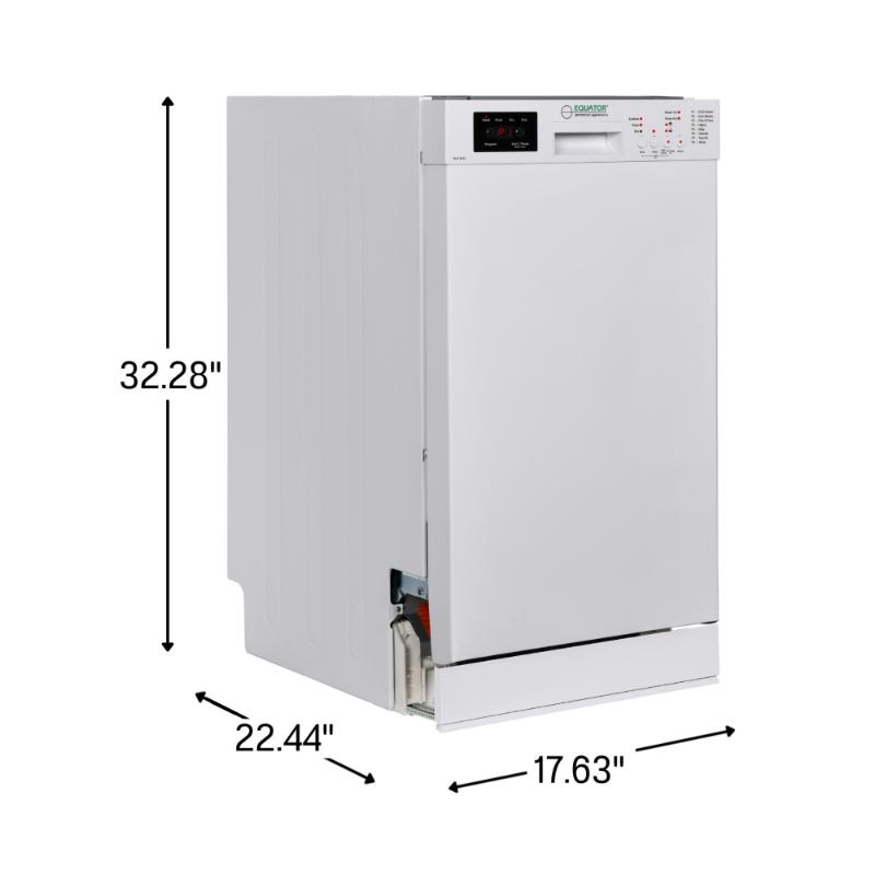18 in Dishwasher 10 place QUIET 110V E-Star ADA+3/4 HP Garbage Disposer -- White