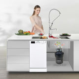 18 in Dishwasher 10 place QUIET 110V E-Star ADA+3/4 HP Garbage Disposer -- White
