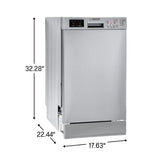 18 in Dishwasher 10 place QUIET 110V E-Star ADA+3/4 HP Garbage Disposer -- White