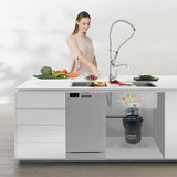 18 in Dishwasher 10 place QUIET 110V E-Star ADA+3/4 HP Garbage Disposer -- White