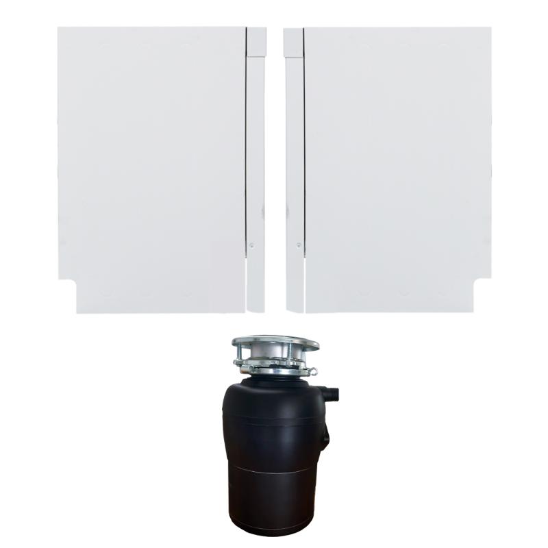 24 in Dishwasher 14 place + 3/4 HP Garbage Disposer QUIET 51dB 110V E-Star ADA -- White