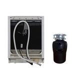 24 in Dishwasher 14 place + 3/4 HP Garbage Disposer QUIET 51dB 110V E-Star ADA -- White