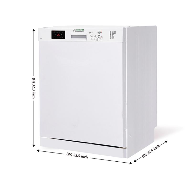 24 in Dishwasher 14 place + 3/4 HP Garbage Disposer QUIET 51dB 110V E-Star ADA -- White