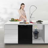 24 in Dishwasher 14 place + 3/4 HP Garbage Disposer QUIET 51dB 110V E-Star ADA -- White