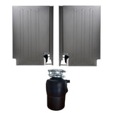 Lavavajillas de 24 pulgadas, 15 cubiertos, SILENCIOSO, 110V, E-Star + Triturador de desperdicios de 3/4 HP