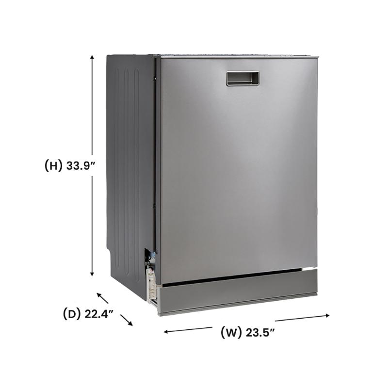 Lavavajillas de 24 pulgadas, 15 cubiertos, SILENCIOSO, 110V, E-Star + Triturador de desperdicios de 3/4 HP