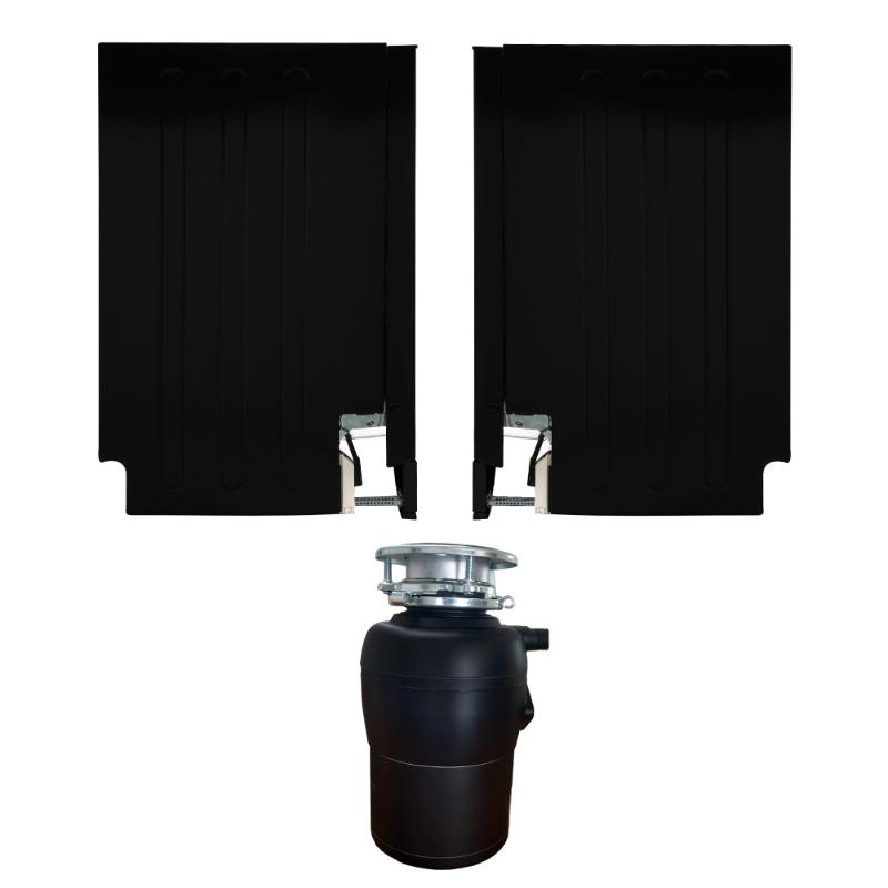 Lavavajillas de 24 pulgadas, 15 cubiertos, SILENCIOSO, 110V, E-Star + Triturador de desperdicios de 3/4 HP