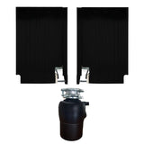 Lavavajillas de 24 pulgadas, 15 cubiertos, SILENCIOSO, 110V, E-Star + Triturador de desperdicios de 3/4 HP