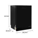 Lavavajillas de 24 pulgadas, 15 cubiertos, SILENCIOSO, 110V, E-Star + Triturador de desperdicios de 3/4 HP