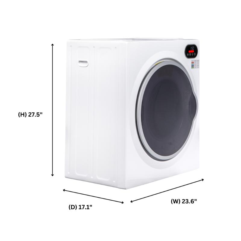 Ultra Compact Short Vented SENSOR Dryer 2.6cf/10lb LED Ops 110V/1400W (Renewed)