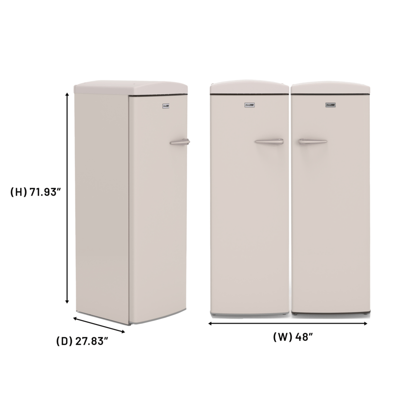 Ensemble réfrigérateur rétro Conserv 24 po 11 pi³ + congélateur vertical 8,3 pi³ 110 V