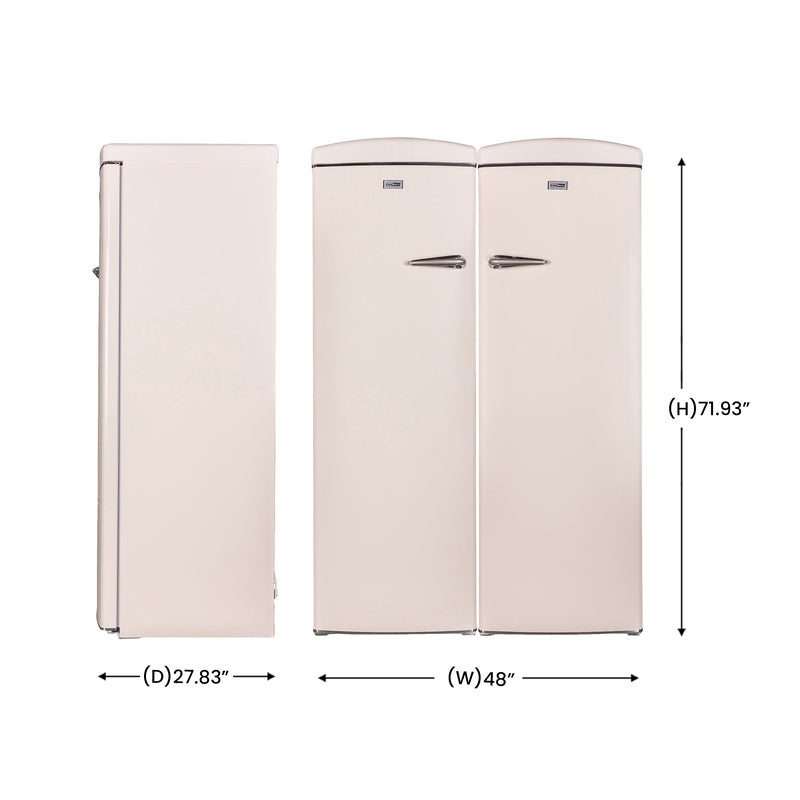 Ensemble réfrigérateur rétro Conserv 24 po 11 pi³ + congélateur vertical 8,3 pi³ 110 V