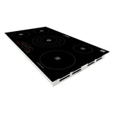Table de cuisson électrique hybride CÉRAMIQUE-INDUCTION 5 foyers de 36 pouces 220V Equator