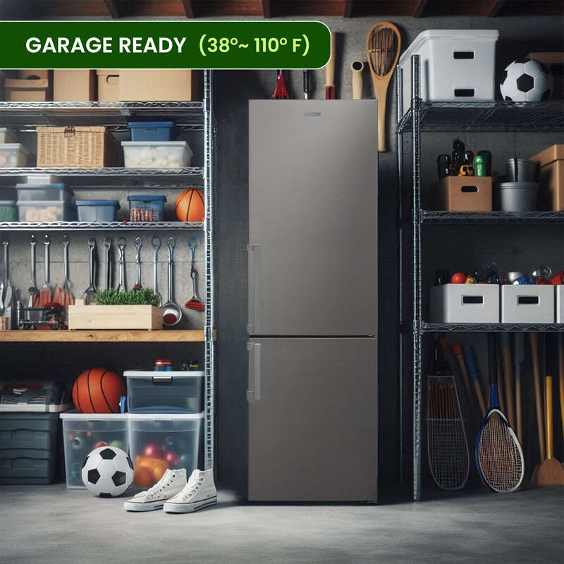 Conserv 12cf No Frost Bottom Freezer Refrigerator Wine Rack GARAGE READY E-Star