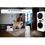 PRO PET Pack Stackable 1.6cf Washer+3.5cf Dryer+PET Groomer+PET Air Purifier/Hum