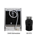 24 in Dishwasher 15 place QUIET 110V E-Star +3/4 HP Air Switch Garbage Disposer