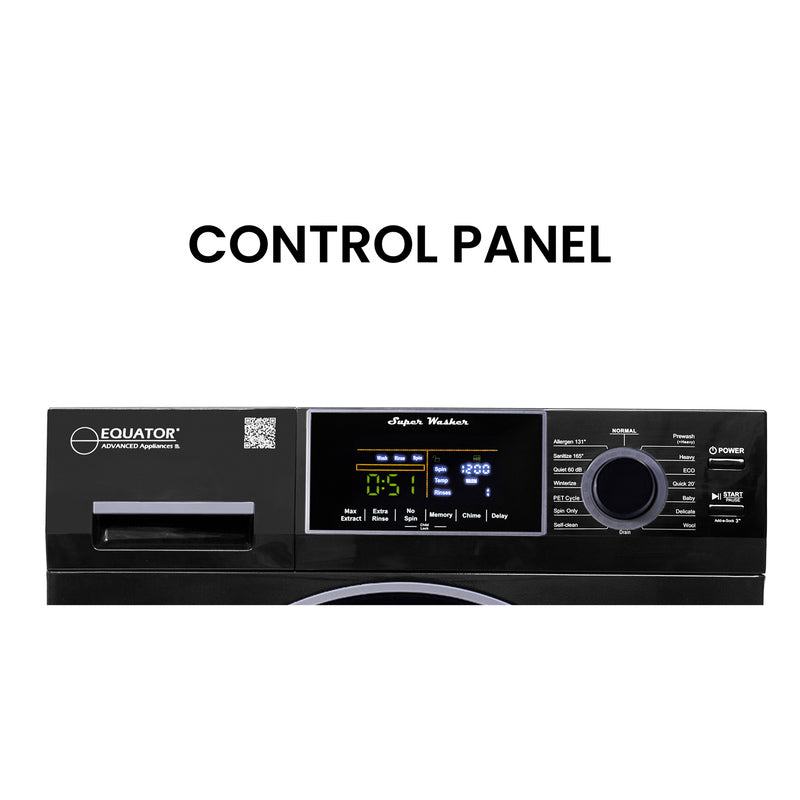 Laveuse à chargement frontal 1,6 pi³/15 lb, blanc, 110 V, 15 programmes + cycle pour animaux de compagnie