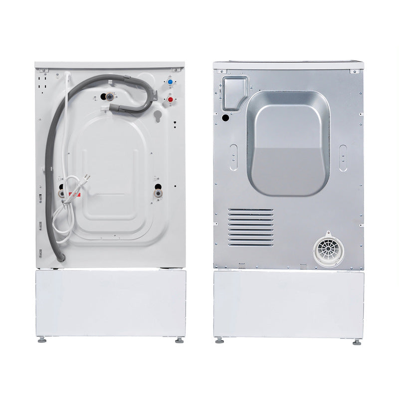 JUEGO DE LAVANDERÍA COMPLETO Lavadora Sani EW 835 1.9cf 110V + Secadora con ventilación ED 880 220V + Pedestales