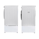 JUEGO DE LAVANDERÍA COMPLETO Lavadora Sani EW 835 1.9cf 110V + Secadora con ventilación ED 880 220V + Pedestales
