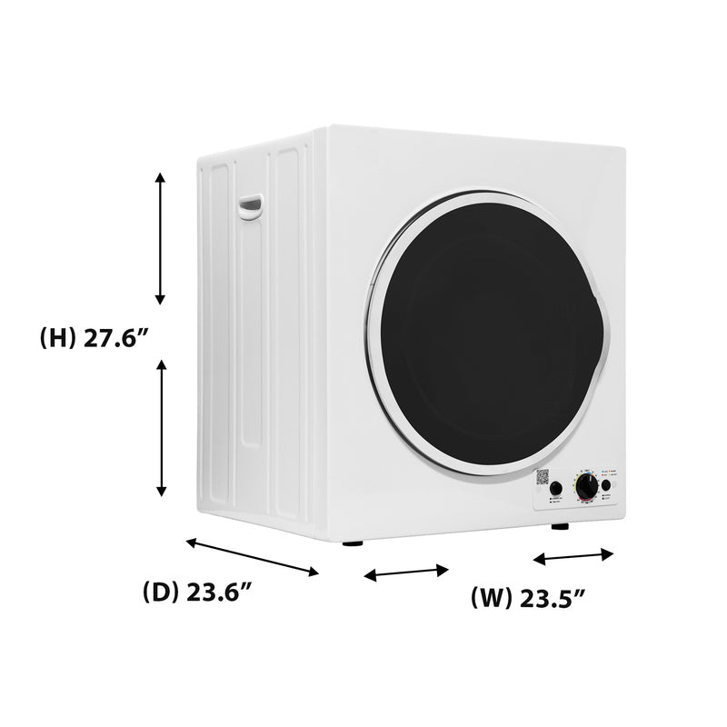 Secadora compacta ventilada con sensor 3.5 pies cúbicos/13 libras 110V CONTROLES INFERIORES (Reacondicionada)