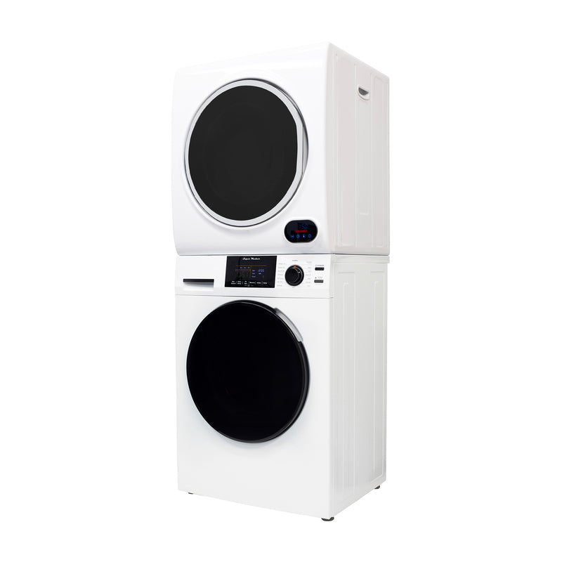 LAVADORA PREMIUM APILABLE 110V EW 826 1.62 pies cúbicos 15 libras + SECADORA VENTILADA DIGI ED 852 3.5 pies cúbicos