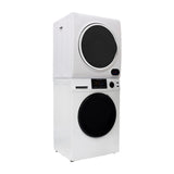 LAVADORA PREMIUM APILABLE 110V EW 826 1.62 pies cúbicos 15 libras + SECADORA VENTILADA DIGI ED 852 3.5 pies cúbicos