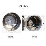 LAVADORA PREMIUM APILABLE 110V EW 826 1.62 pies cúbicos 15 libras + SECADORA VENTILADA DIGI ED 852 3.5 pies cúbicos