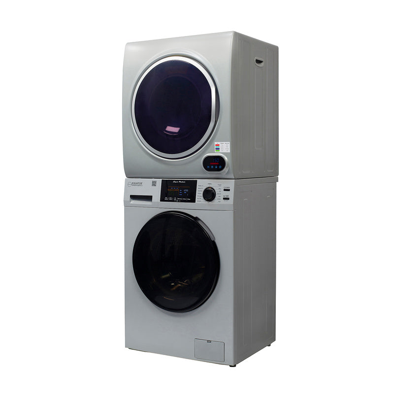 LAVADORA PREMIUM APILABLE 110V EW 826 1.62 pies cúbicos 15 libras + SECADORA VENTILADA DIGI ED 852 3.5 pies cúbicos