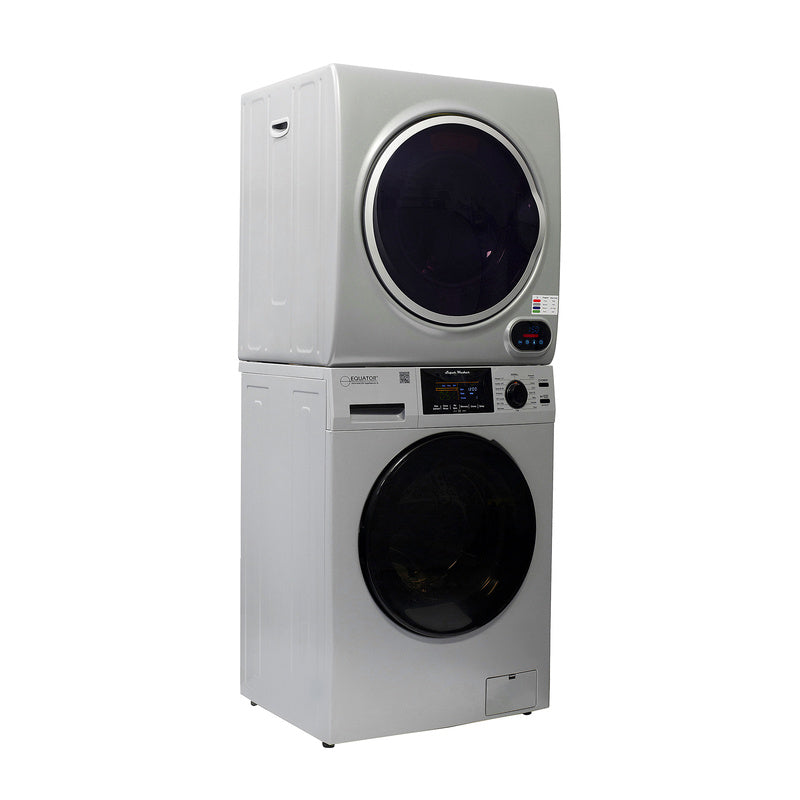 LAVADORA PREMIUM APILABLE 110V EW 826 1.62 pies cúbicos 15 libras + SECADORA VENTILADA DIGI ED 852 3.5 pies cúbicos