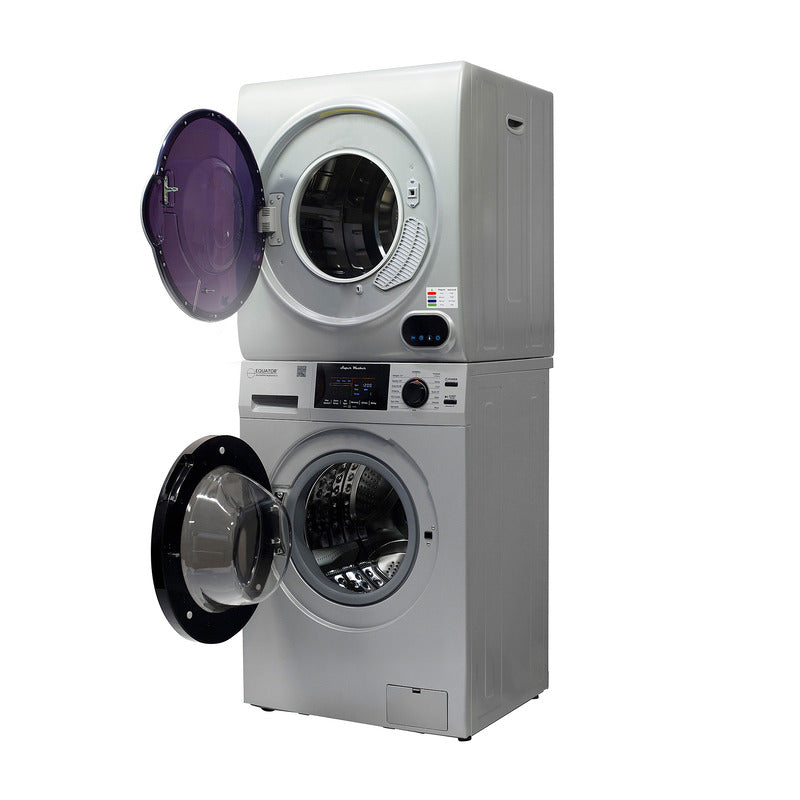 LAVADORA PREMIUM APILABLE 110V EW 826 1.62 pies cúbicos 15 libras + SECADORA VENTILADA DIGI ED 852 3.5 pies cúbicos