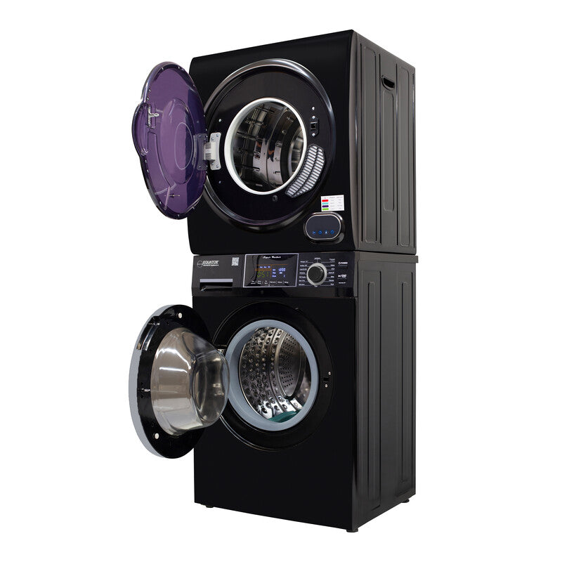 LAVADORA PREMIUM APILABLE 110V EW 826 1.62 pies cúbicos 15 libras + SECADORA VENTILADA DIGI ED 852 3.5 pies cúbicos