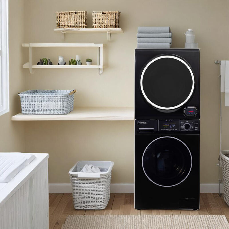 LAVADORA PREMIUM APILABLE 110V EW 826 1.62 pies cúbicos 15 libras + SECADORA VENTILADA DIGI ED 852 3.5 pies cúbicos