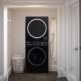 LAVADORA PREMIUM APILABLE 110V EW 826 1.62 pies cúbicos 15 libras + SECADORA VENTILADA DIGI ED 852 3.5 pies cúbicos