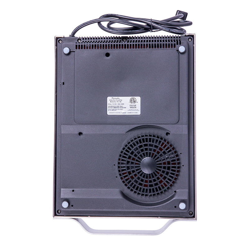 Placa de inducción portátil Equator de 11 pulgadas con un quemador, mango de aluminio LIGHT, 110V