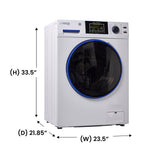 Lave-linge marin ANTIROUILLE 1,62 pi³/15 lb, 1400 tr/min, cycle sel, désinfection, 110 V