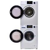 MARINE ANTI CORROSION Stackable Compact Washer 1.6cf+Sensor Dryer 3.1cf 110V