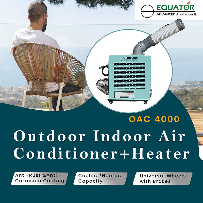 CLIMATISEUR + CHAUFFAGE + VENTILATEUR 3-en-1 Equator 10 000 BTU pour intérieur et extérieur 110 V