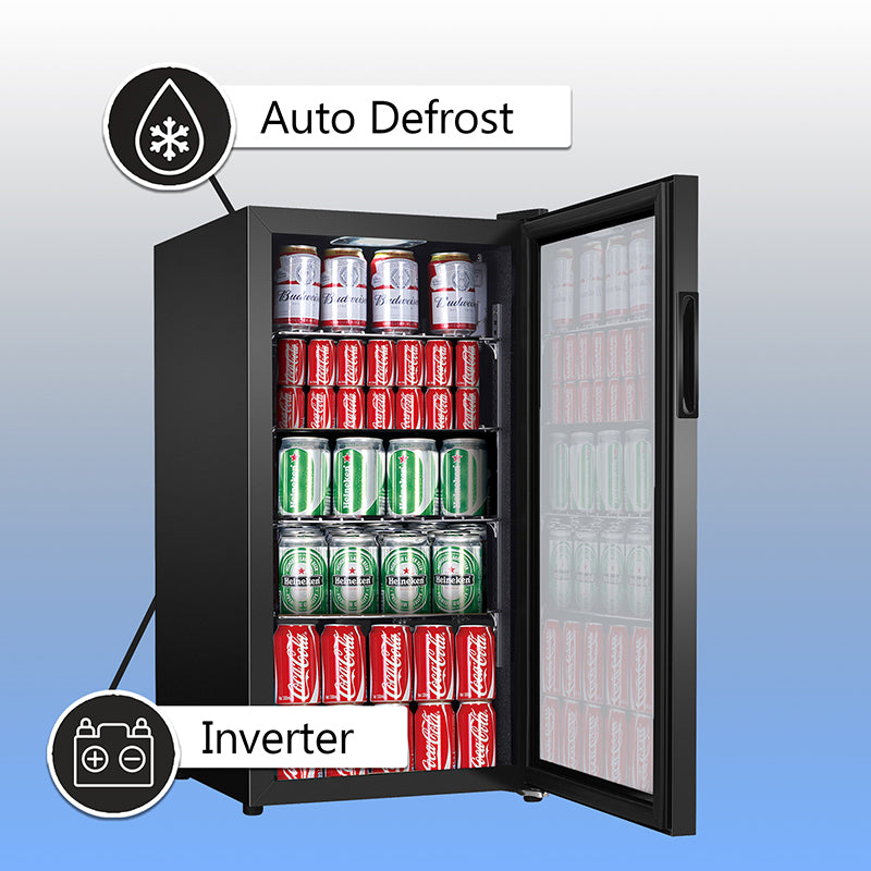 Refrigerador de bebidas Equator SLIM de 18 pulgadas, independiente, 3.2 pies cúbicos, 117 latas, 110V