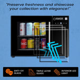 Refrigerador de bebidas de mostrador Equator de 25 pulgadas, 40 latas, control táctil, 110V
