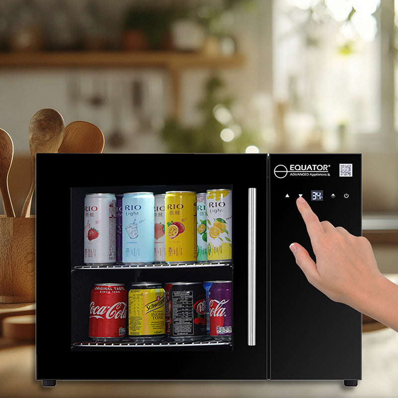 Refrigerador de bebidas de mostrador Equator de 25 pulgadas, 40 latas, control táctil, 110V