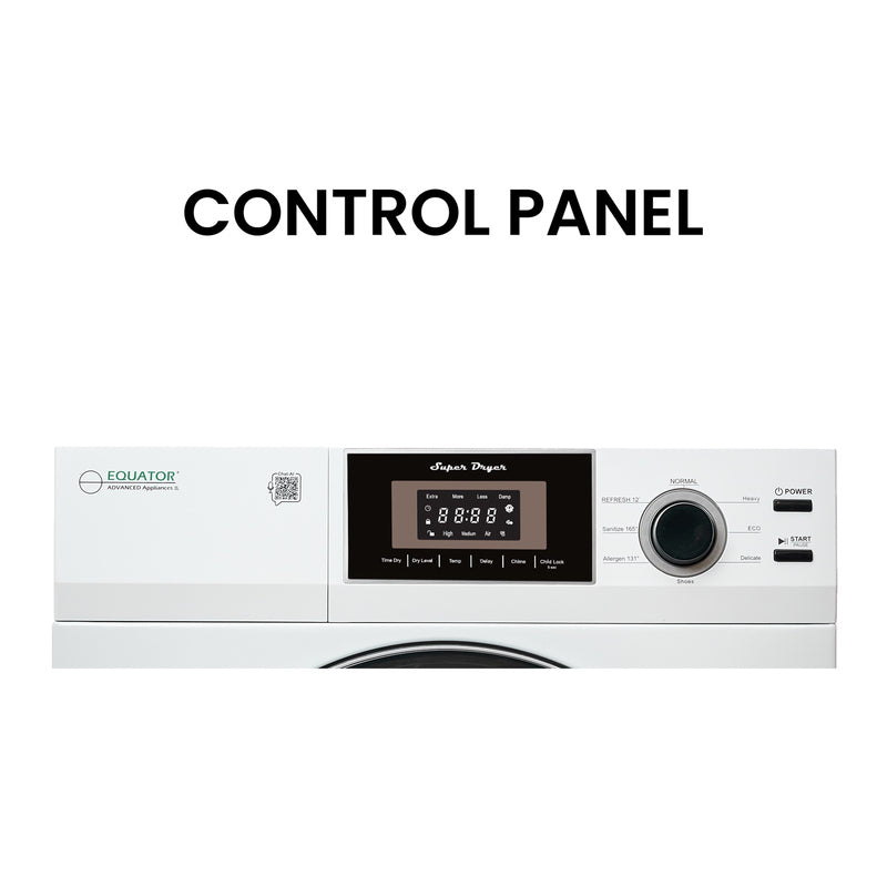 Sèche-linge compact PREMIUM 24 po à évacuation avec prise pour laveuse, 3,1 pi³/13 lb, capteur, 110 V