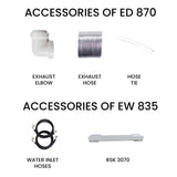 110V STANDARD STACKABLE EW 835 18 lbs Washer 1.9cf + ED 870 Vented Sensor Dryer 4cf