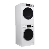 LAVADORA APILABLE ESTÁNDAR EW 835 18 lbs 1.9 pies cúbicos 110V + SECADORA VENTILADA CON SENSOR ED 880 4 pies cúbicos 220V