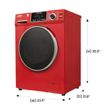 All-in-One Washer Dryer VENTLESS/VENTED PET 1.62cf/15lbs+Portability Kit Merlot