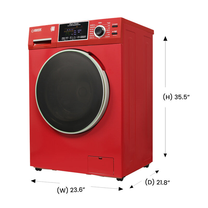 All-in-One Washer Dryer VENTLESS/VENTED PET 1.62cf/15lbs+Portability Kit Merlot