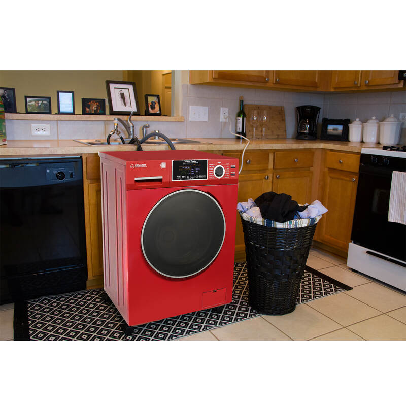 All-in-One Washer Dryer VENTLESS/VENTED PET 1.62cf/15lbs+Portability Kit Merlot